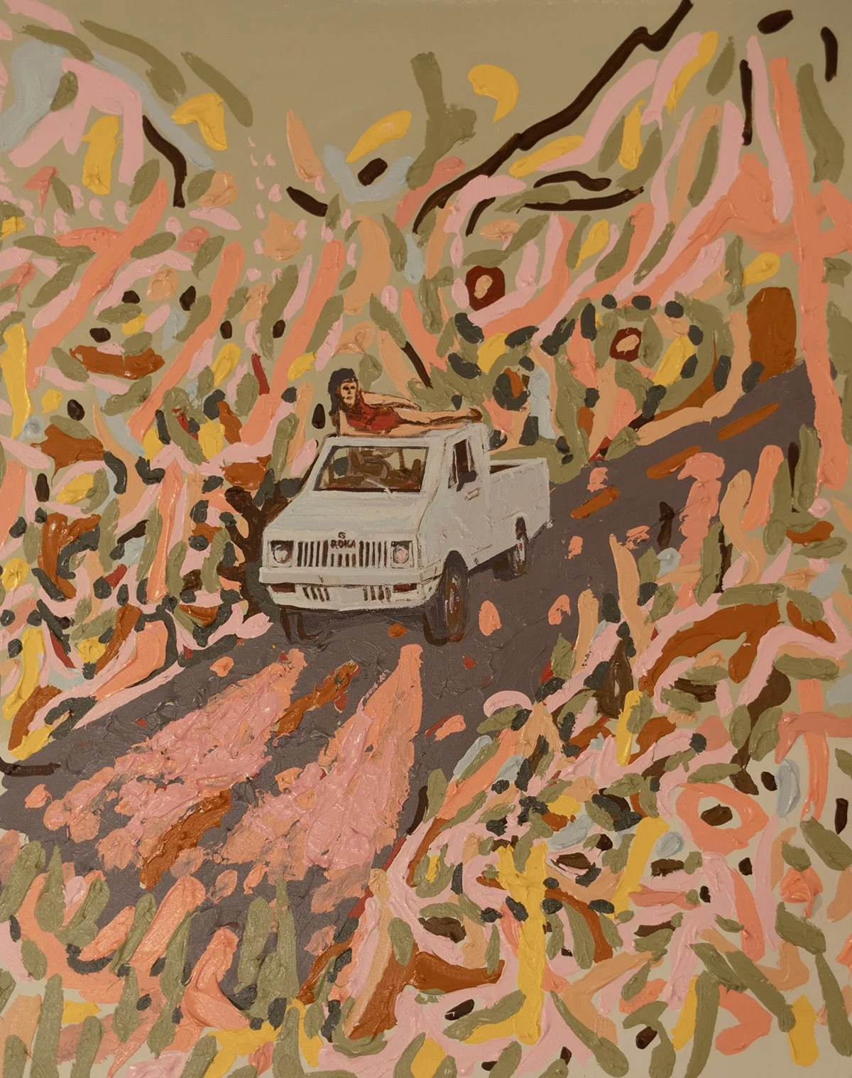 Anuncio full - color
(La mujer no iba) (2024)
Acrílica sobre lienzo de algodón
76.2 x 61 cm
US 800