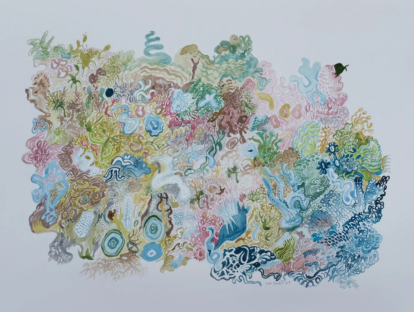 24 metros de pura alegría (2024)
Acuarela sobre papel Fabriano
45.75 x 61 cm
Colección Privada