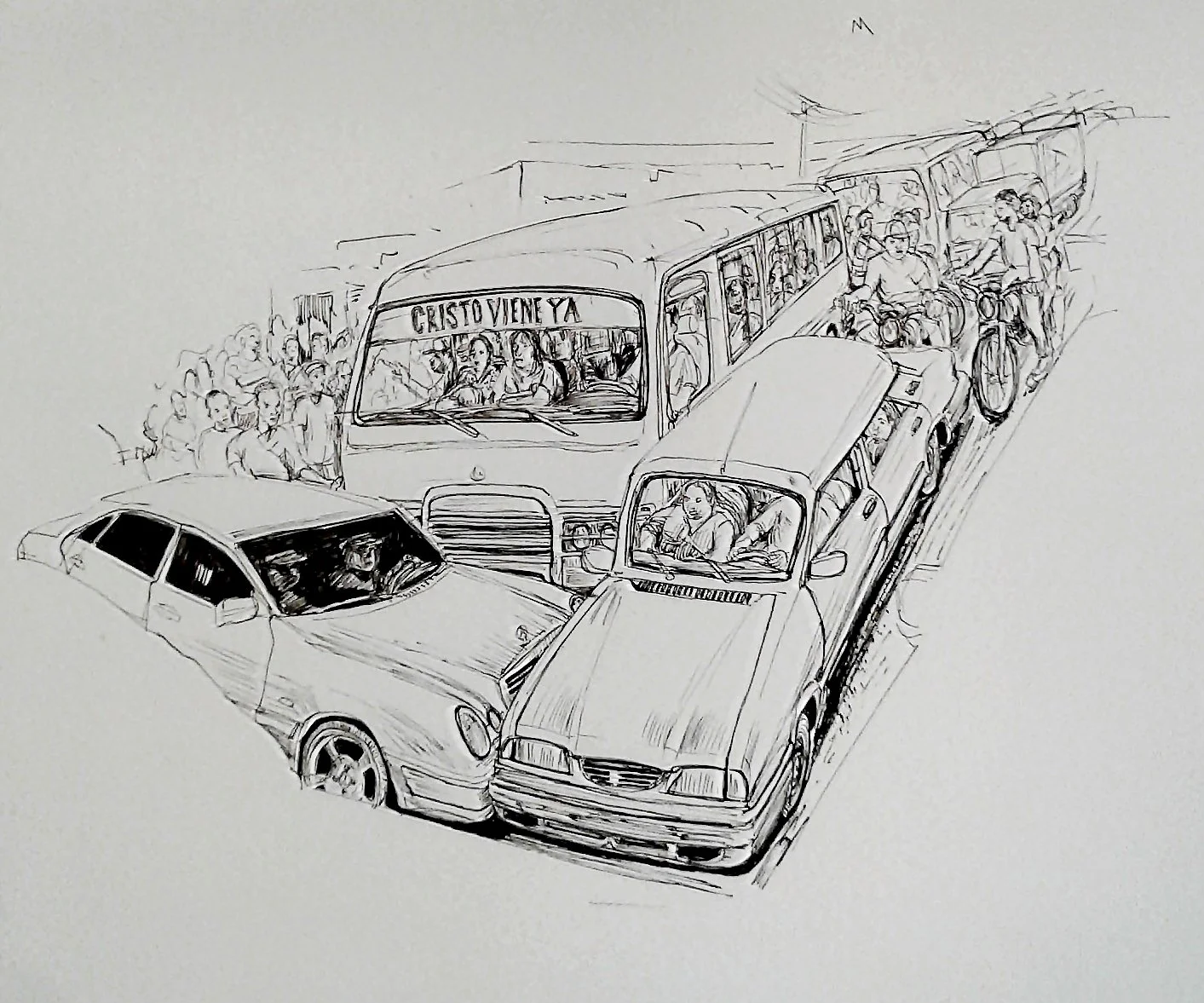 Dibujo tinta sobre papel
14" x 11"