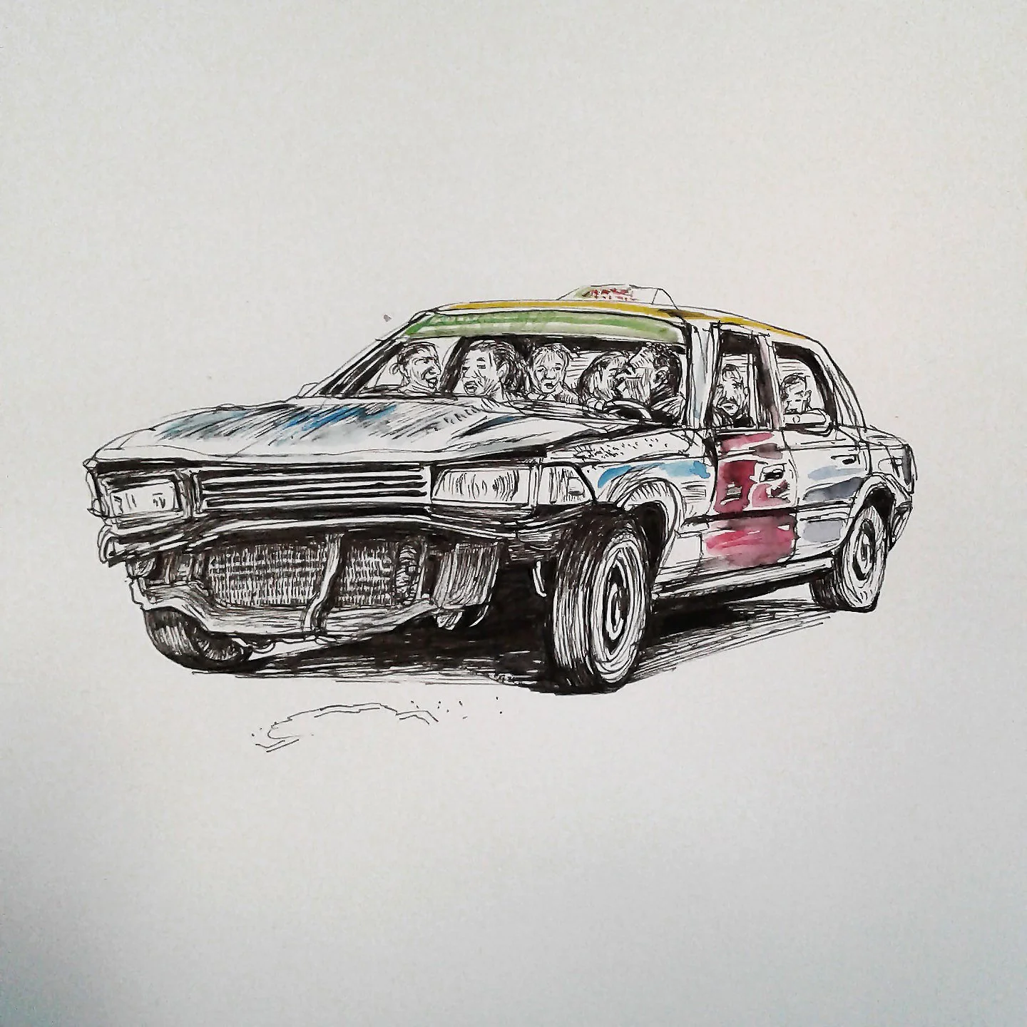 Dibujo tinta sobre papel
14" x 11"