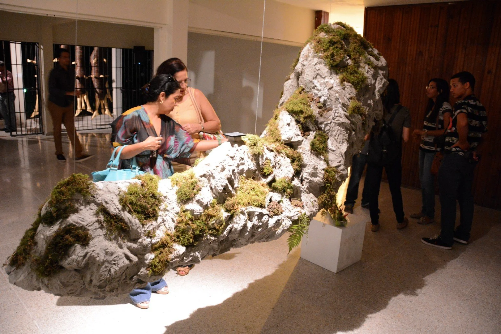 Instalación Memory Landscapes 2014
Exhibición Entre lo privado, lo público y lo Secreto, curado por Aurora Martínez
Santiago RD, Espacio Panorama
Estructura de alambres, tornillos, concreto, Musgos, panel solar y bomba de agua.