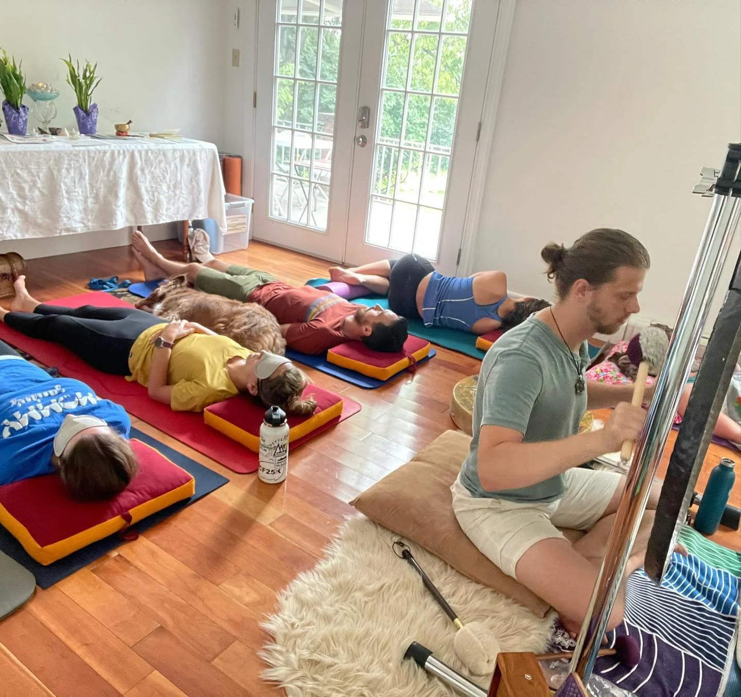 Large group sound bath meditation — Matthew Kramer available for private events and retreats, Central PA