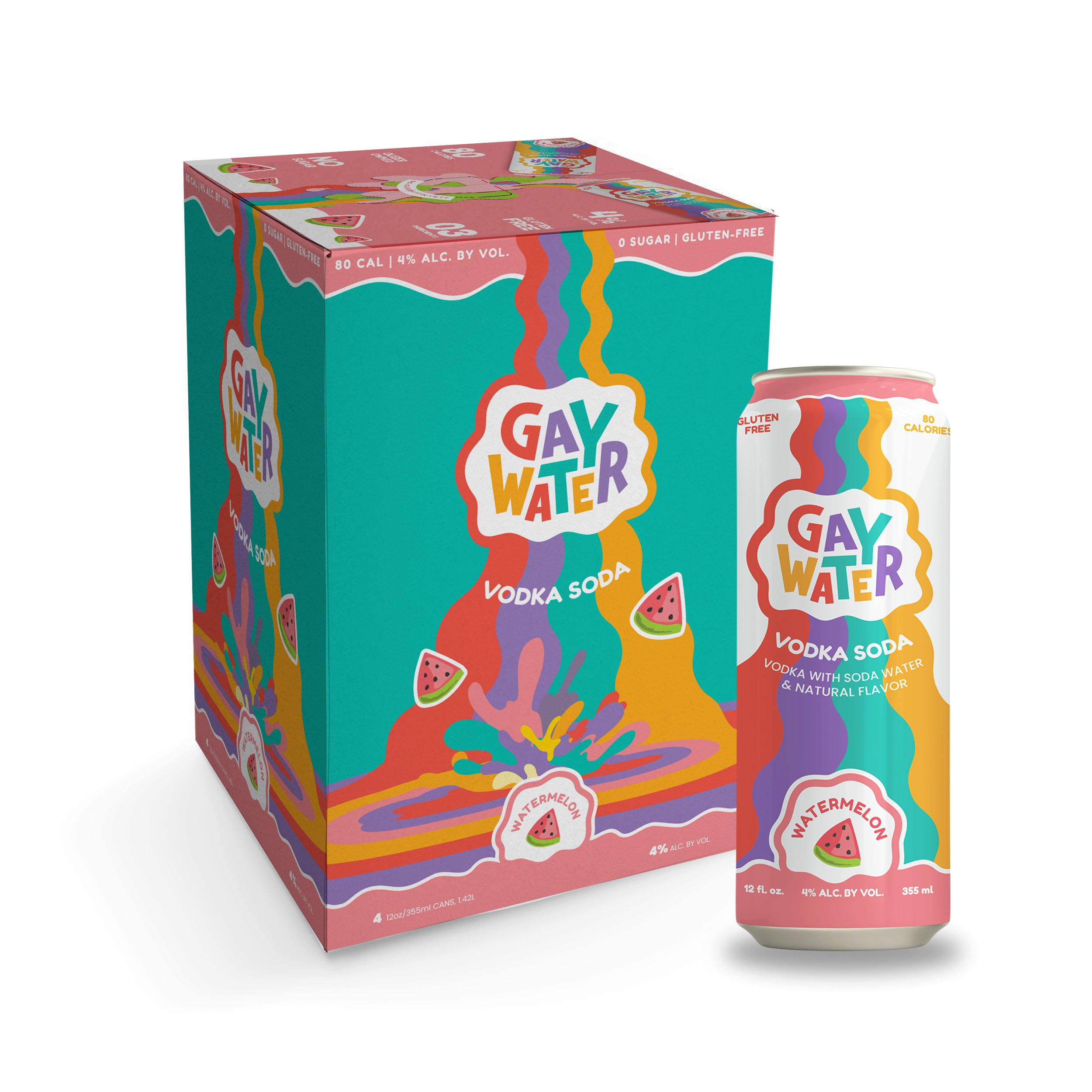 Gay Water Watermelon 4-Pack (pre-order)