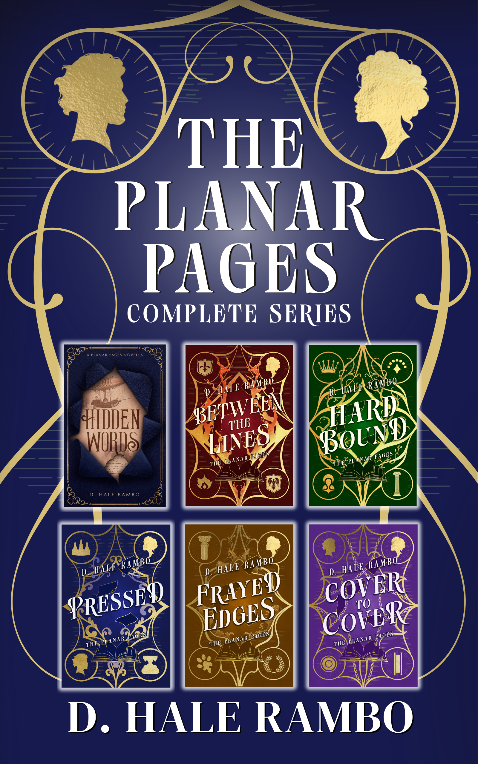 Blue ebook cover for The Planar Pages compleete collection by D. Hale Rambo.