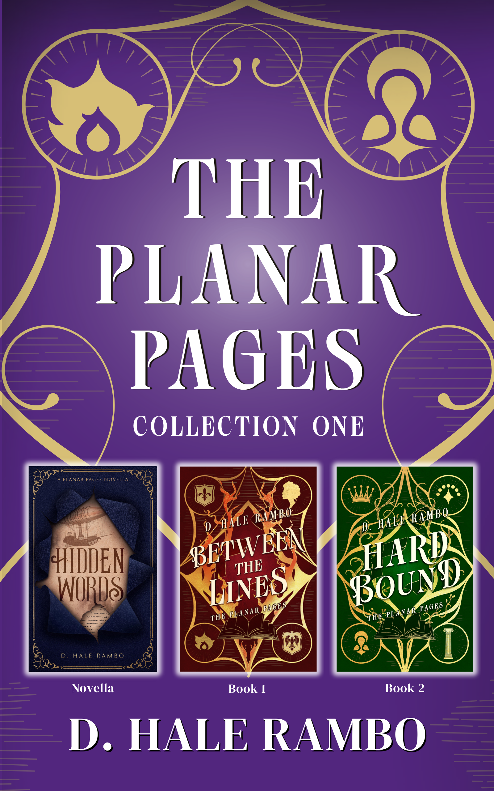 Purple ebook cover for The Planar Pages collection one by D. Hale Rambo.