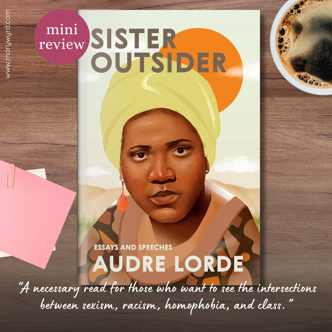 Book review image with the cover for Sister Outsider by Audre Lorde