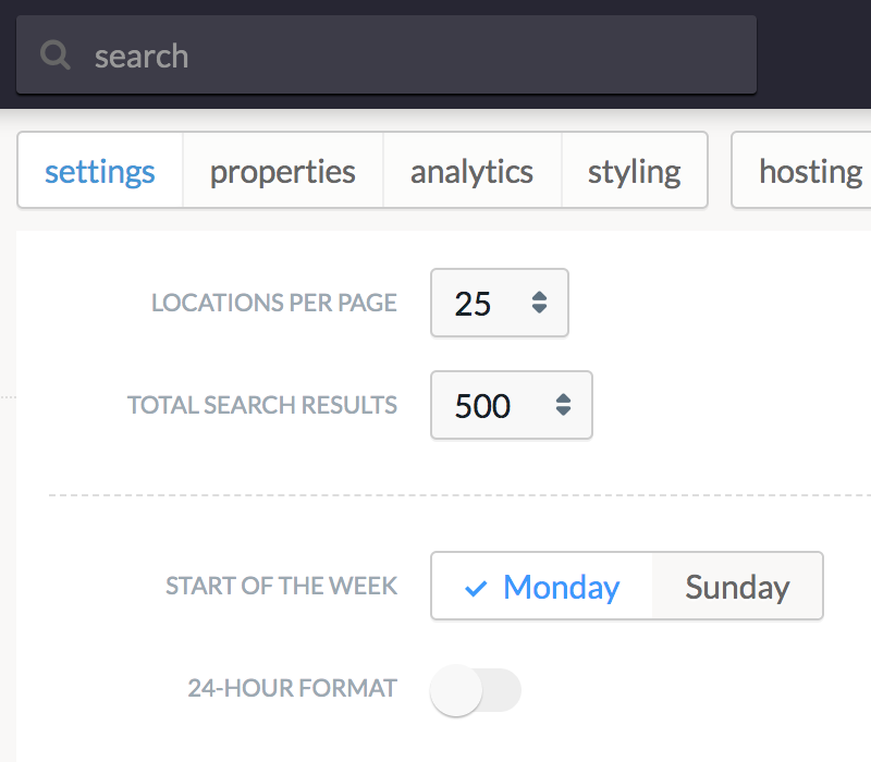 Settings in ZenLocator