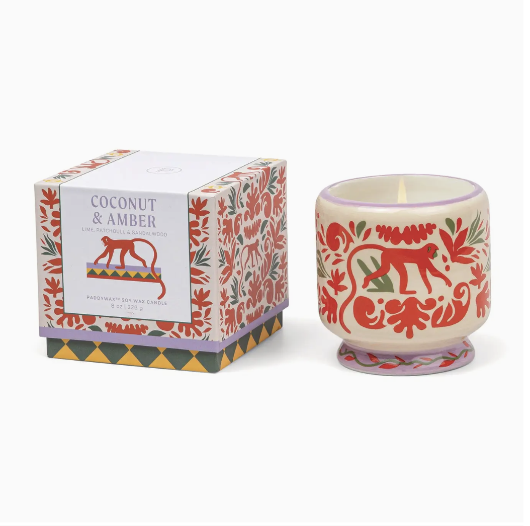 Paddywax A Dopo Jungle Ceramic Candle - Coconut & Amber