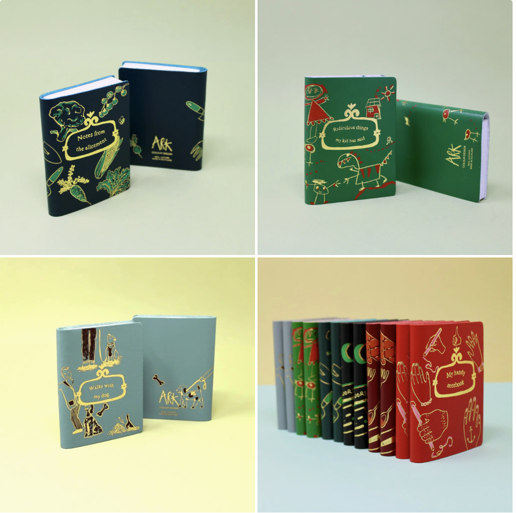 Illustrated Midi Leather Journal