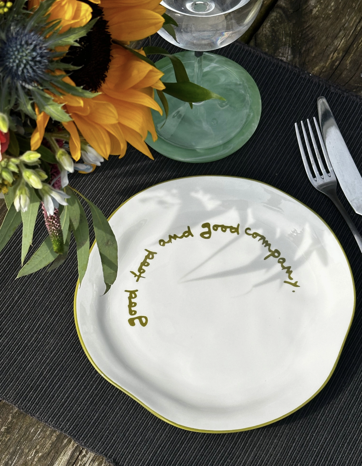 Statement Plate - 'good Food and Good Company.'