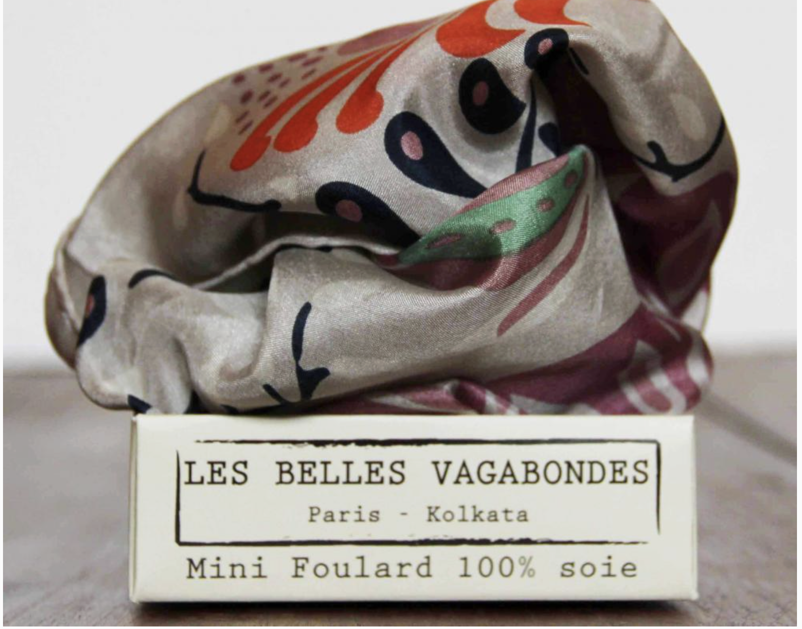 Mini Yulia Brick silk scarf