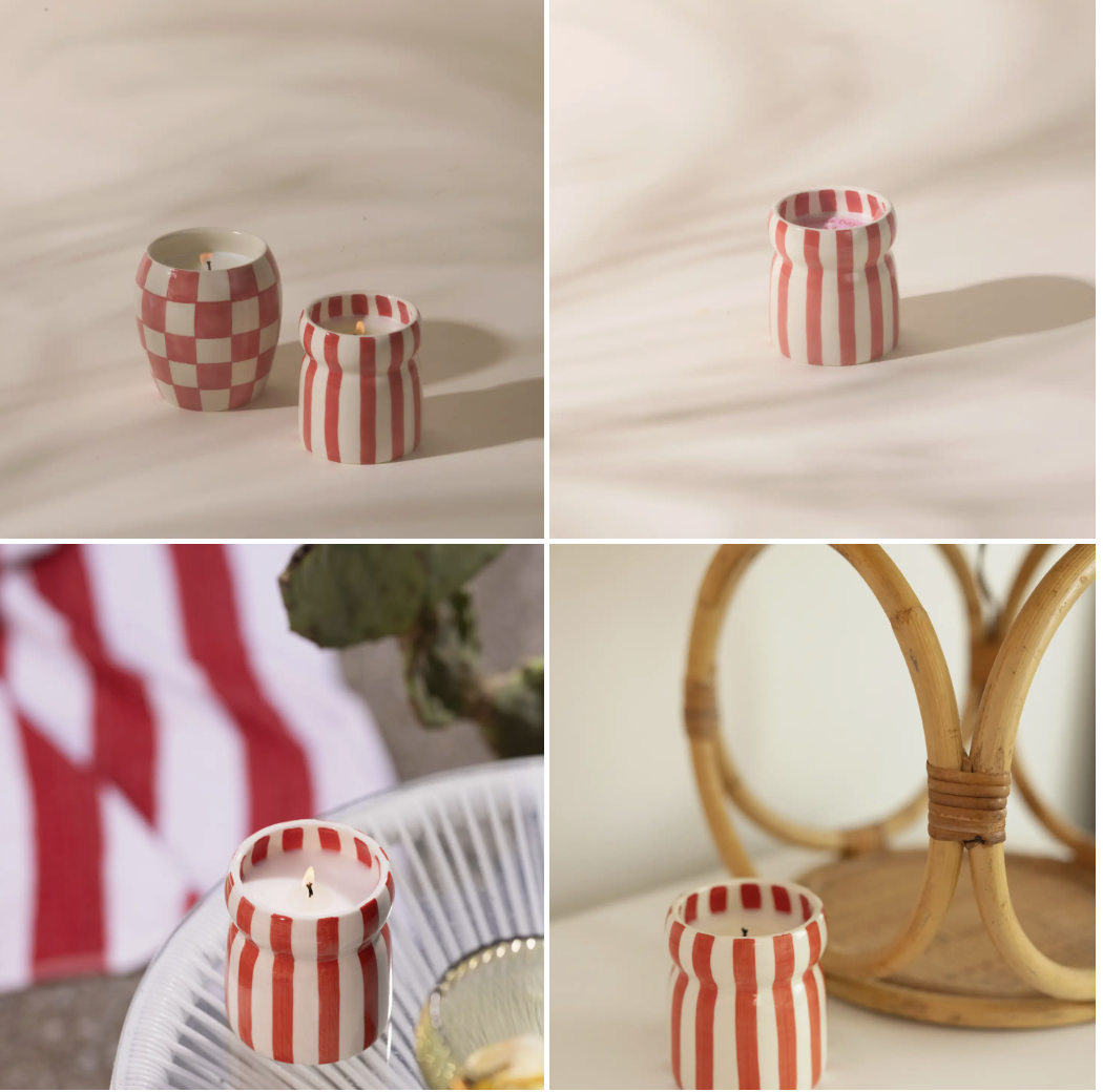 Paddywax Cabana Red Ceramic Candle - Hibiscus Bay