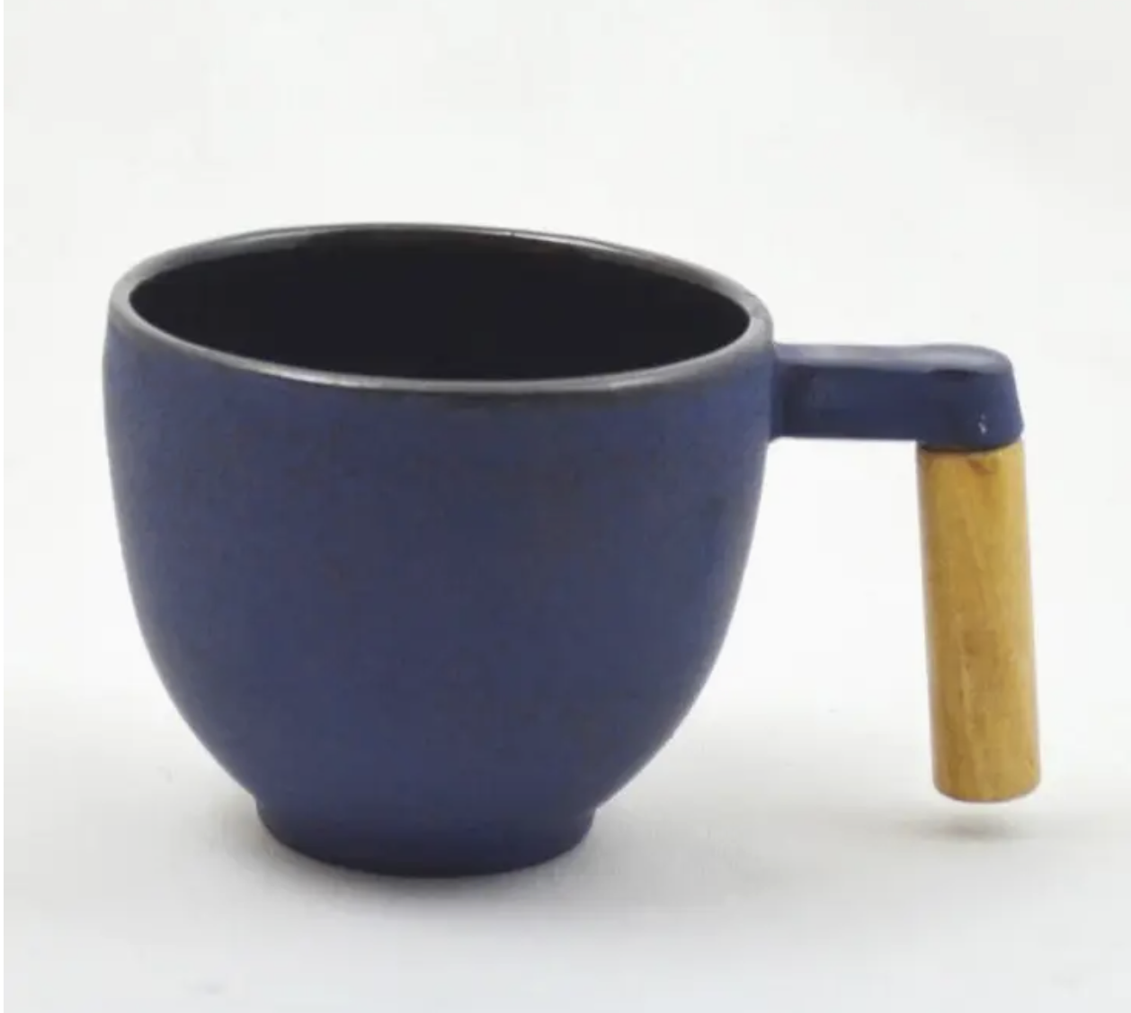 Blue Teecup Iron Round Wood - Ja-Unendlich