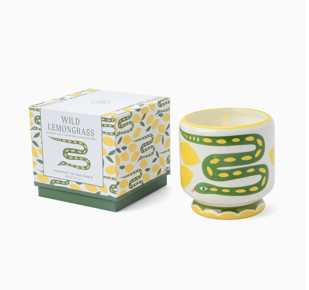 Paddywax A Dopo Snake Ceramic Candle - Wild Lemongrass