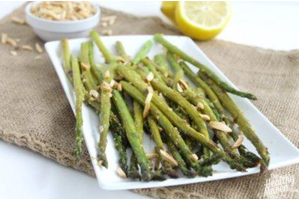 Lemony Gingery Almondy Asparagus