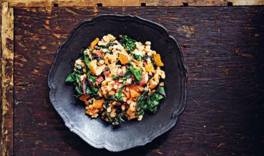 MBG’s Rainbow Chard With Lentils, Apricots + Green Curry
