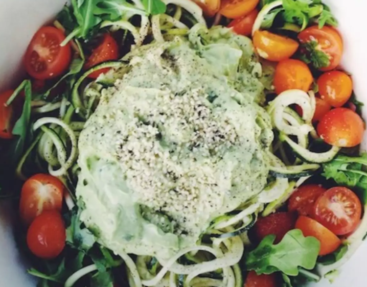 Zoodles with Creamy ‘Cado Pesto