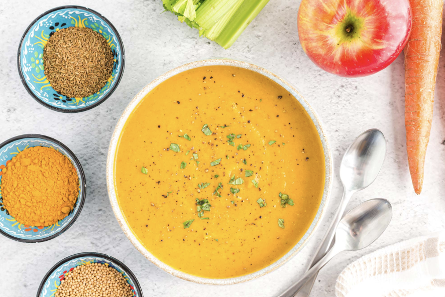 Apple Spiced Carrot Ginger Soup
