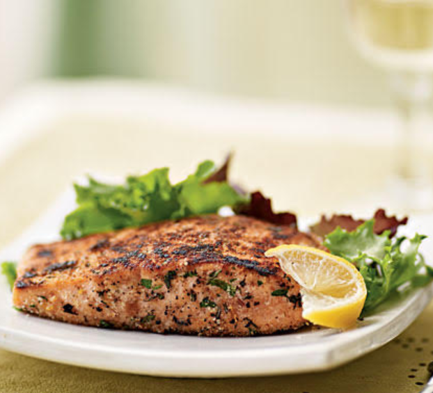 Herb Crusted Salmon &amp; Greens
