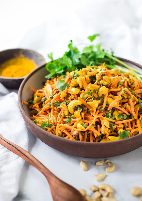 Bombay Carrot Salad (With Cashews &amp; Raisins)