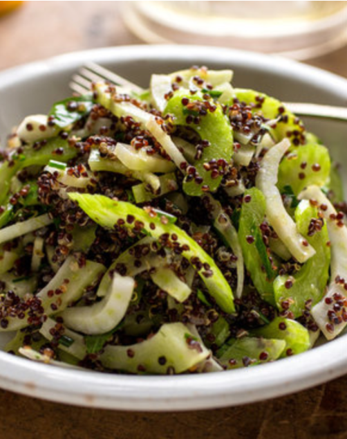 Black Quinoa, Fennel &amp; CElery Salad (Warm Up Week)