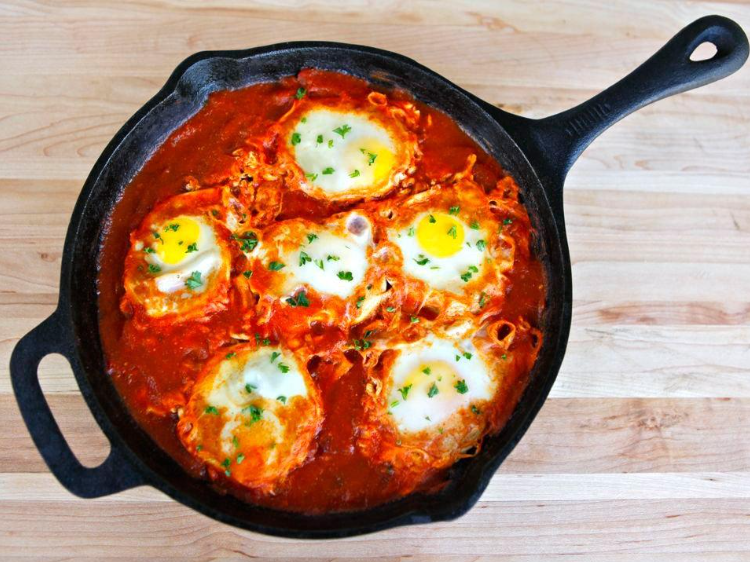 Shakshuka (AKA Menemem) - Turkish/Middle Eastern Baked Eggs