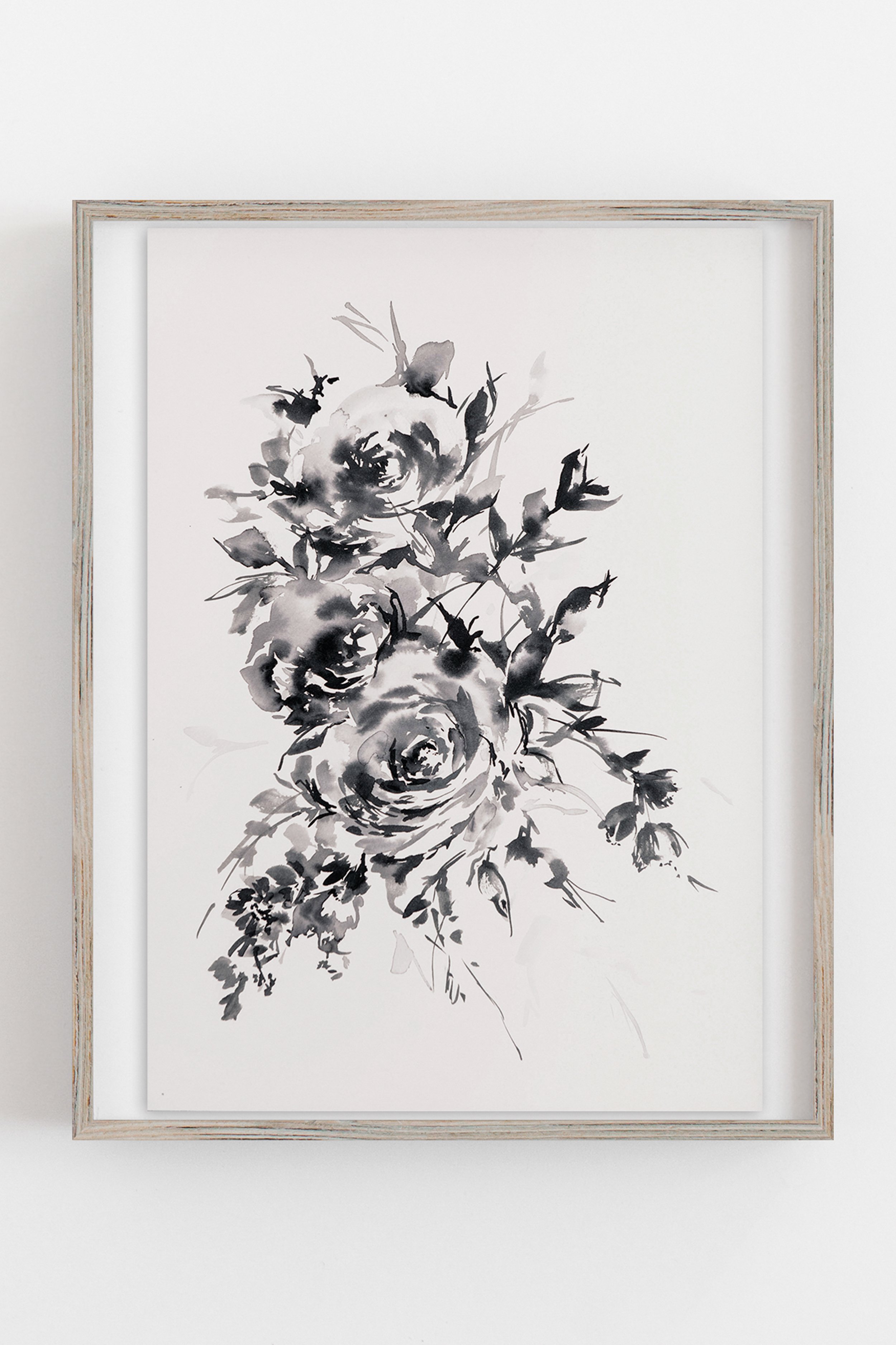 Three Roses in Black & White