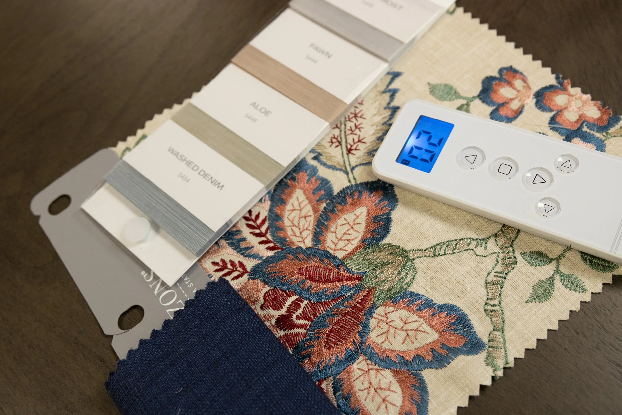 Motorized Roller Shades are a great option for sliding doors.