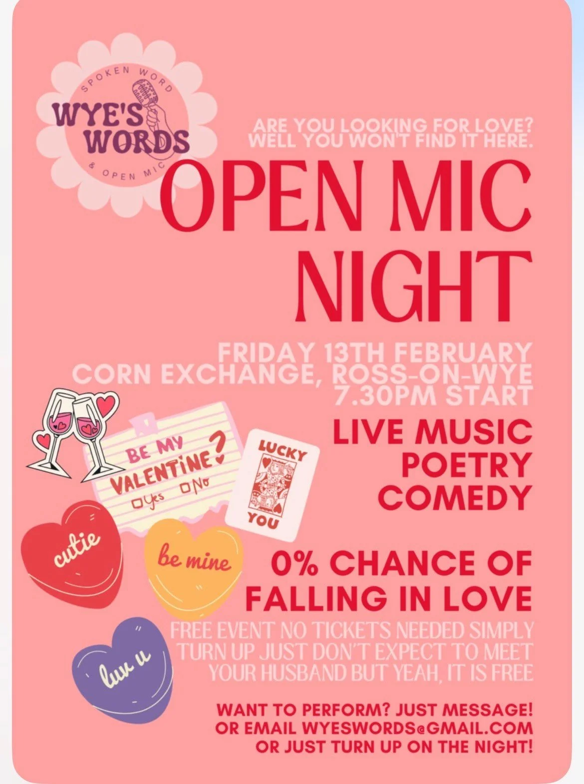 Wye's Words Open Mic