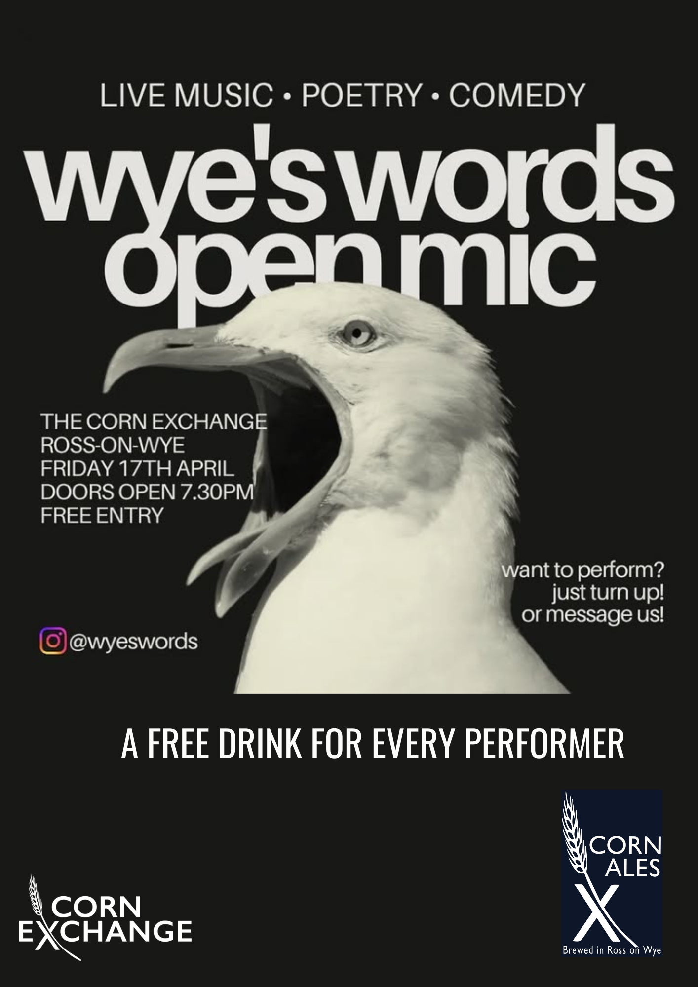 Wye’s Words Open Mic