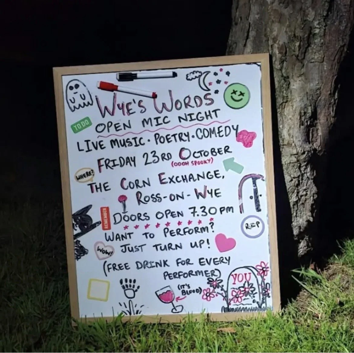 Wye’s Words Open Mic 
