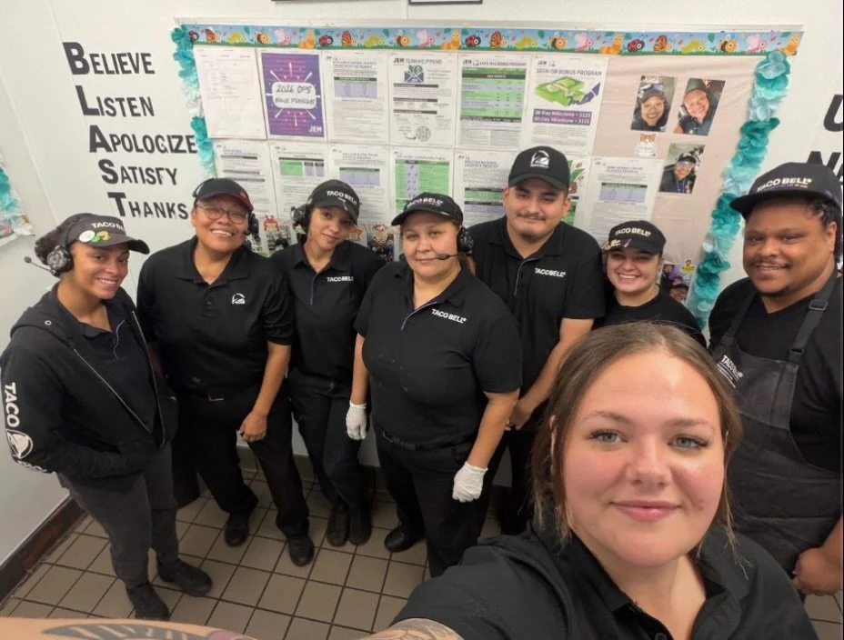 Plant City said promotions all around!! 👏🎉 Congrats Megan &amp; Malaysha &mdash; so well deserved! And welcome to the JEM fam, Clarence! 🌮💜