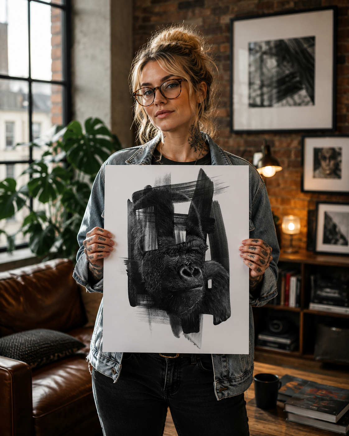 Original Charcoal drawing - The eyes of wisdom