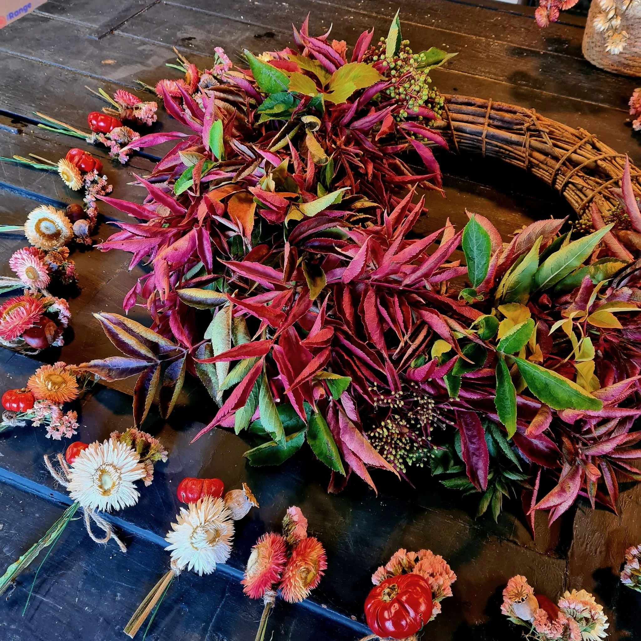 Colourful alternative floral funeral flowers tribute