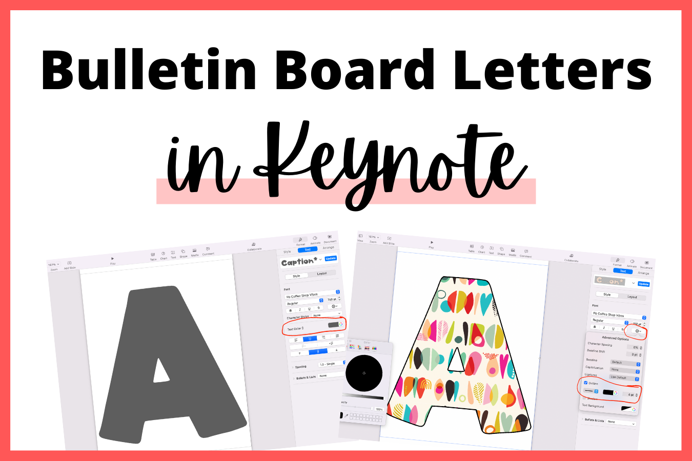 How to Create Bulletin Board Letters in Keynote (Mac Users