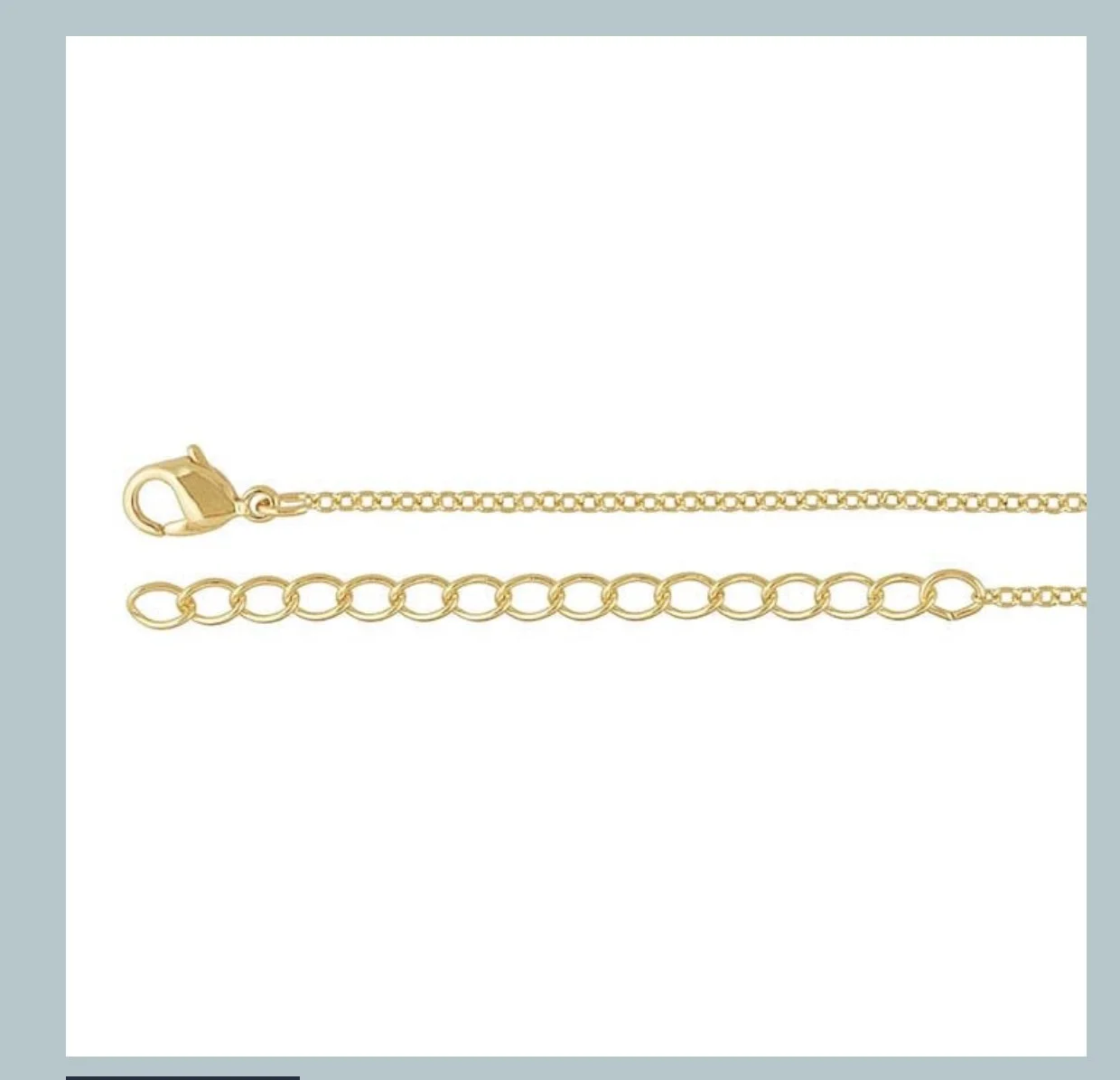 16-18" gold plated brass cable chain