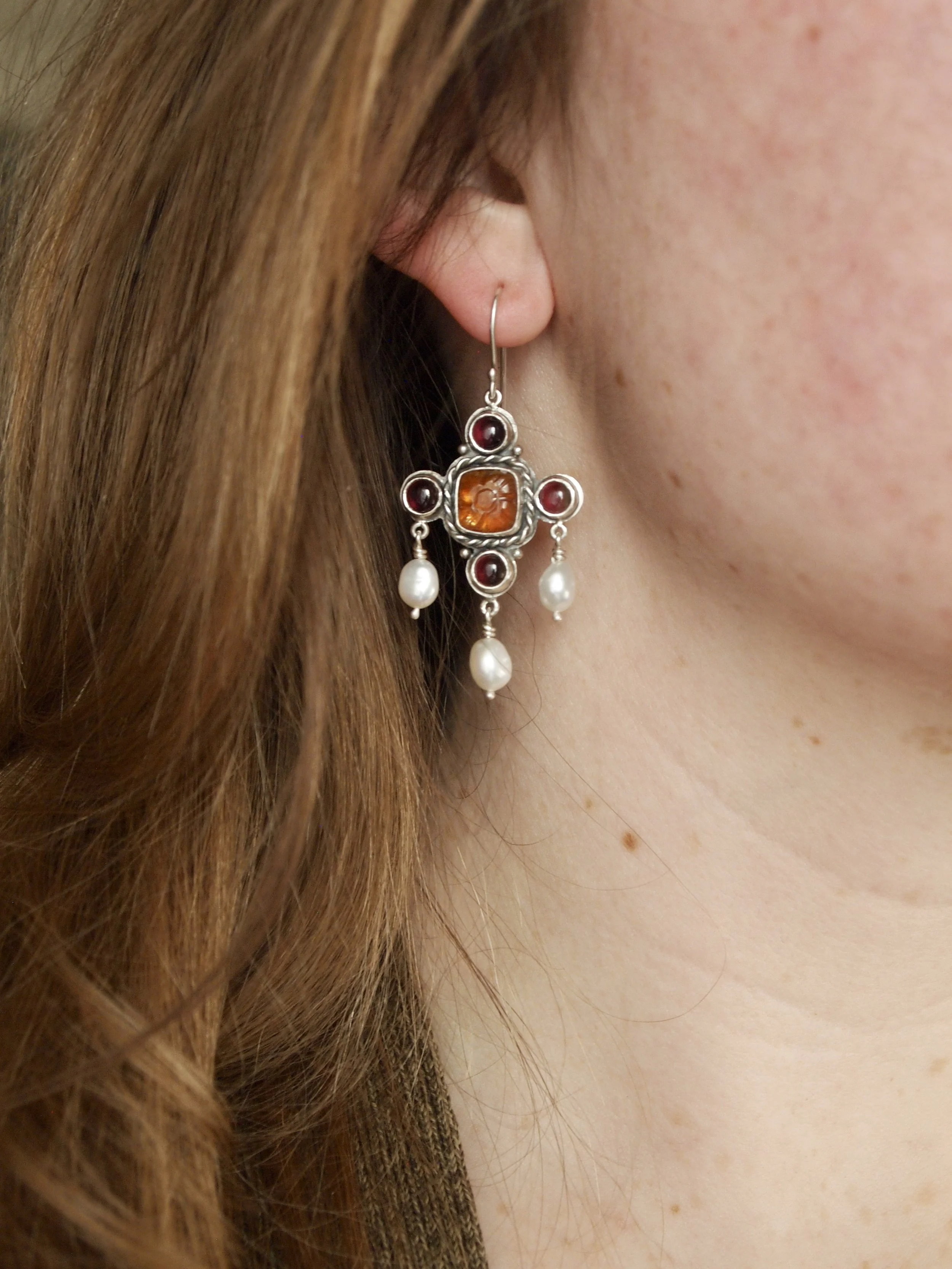 Retro renaissance revival earrings