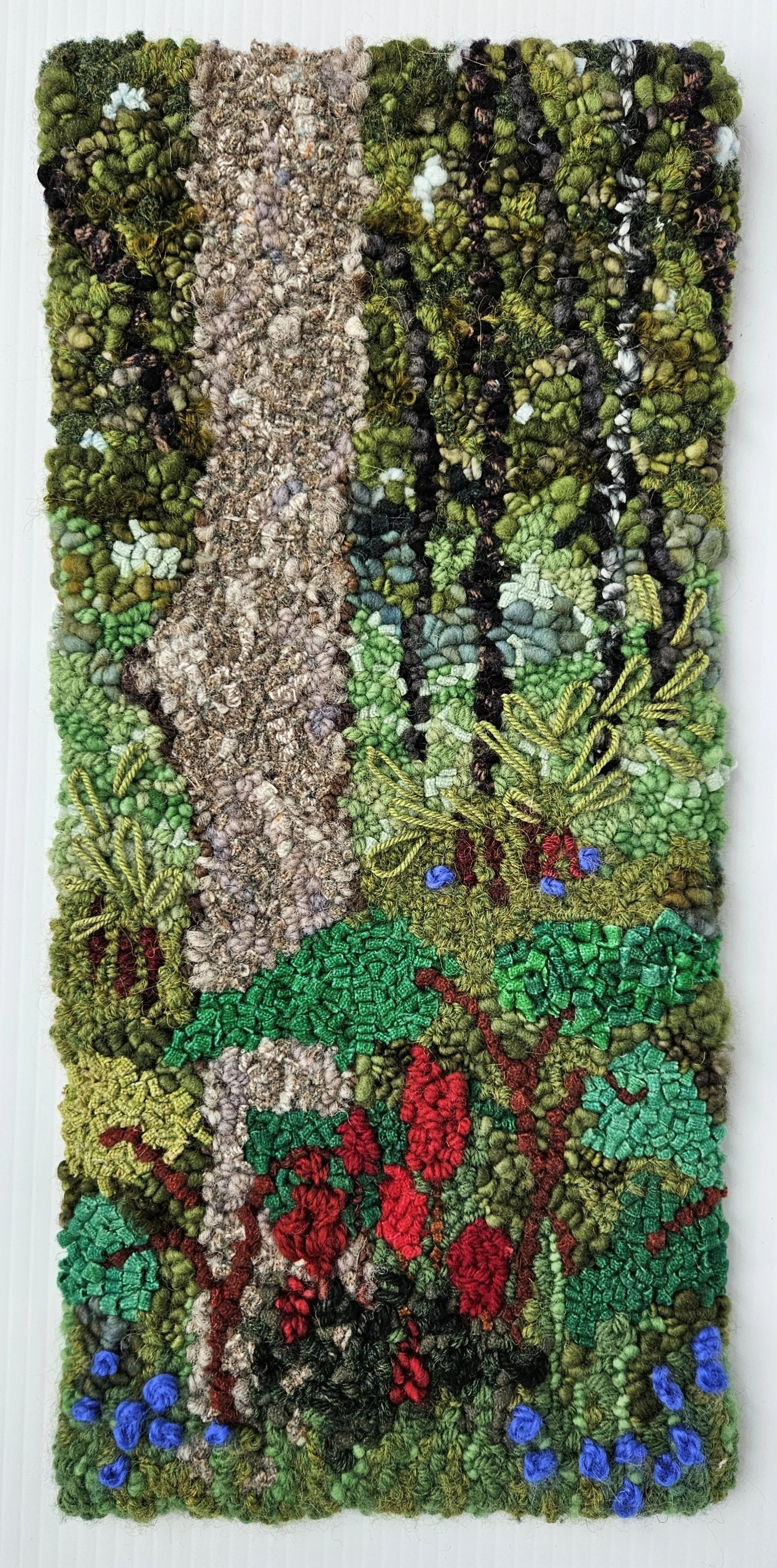 Astilbe in the Fern - 7 " x 16 "