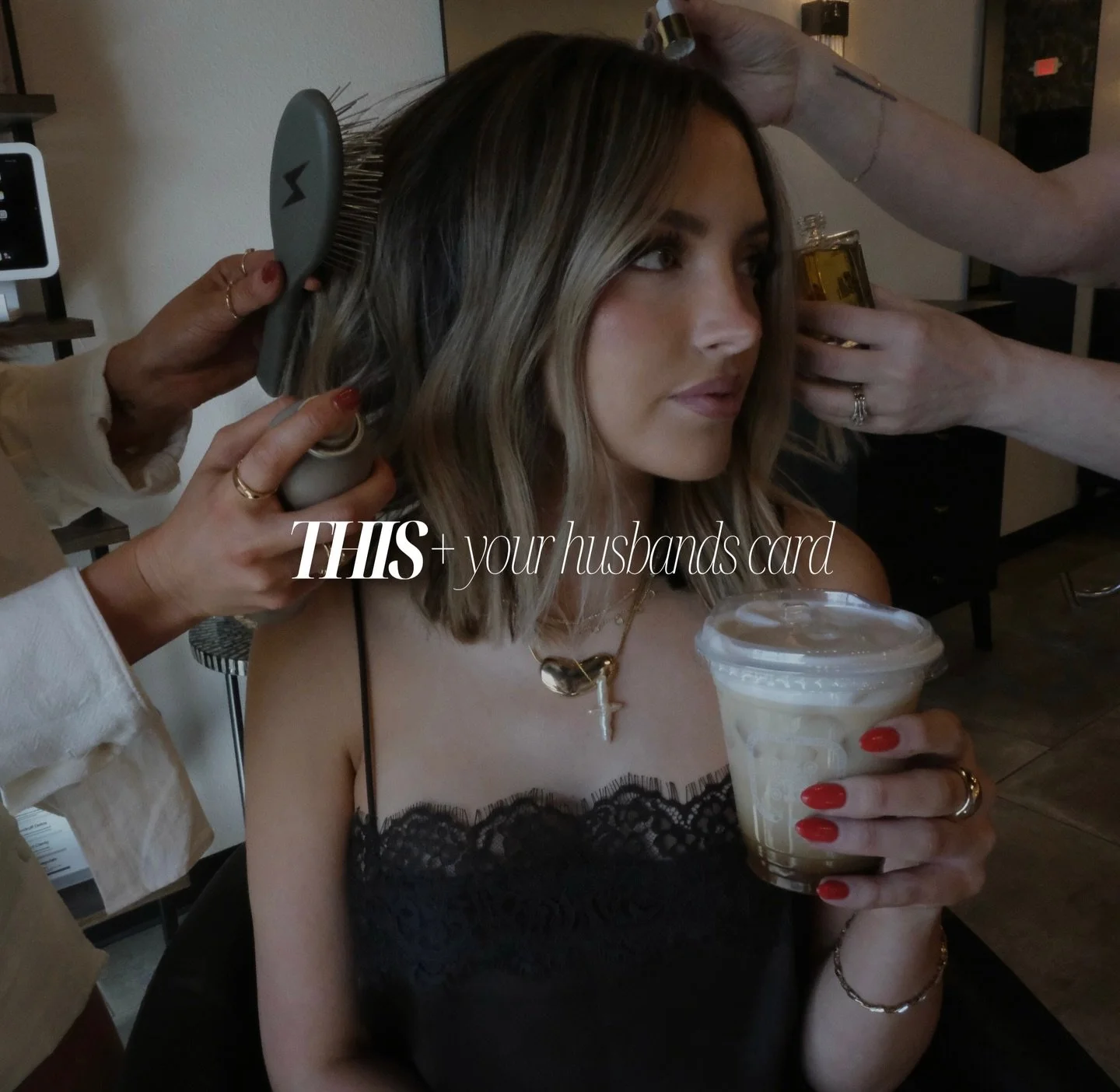 A hair appointment + a full life update = therapy actually 🤍