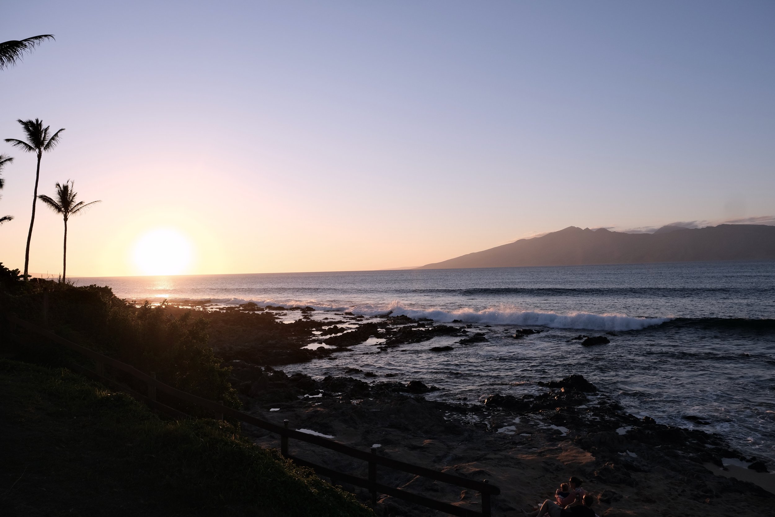 Sunset at Napili Bay with Molokai in the background