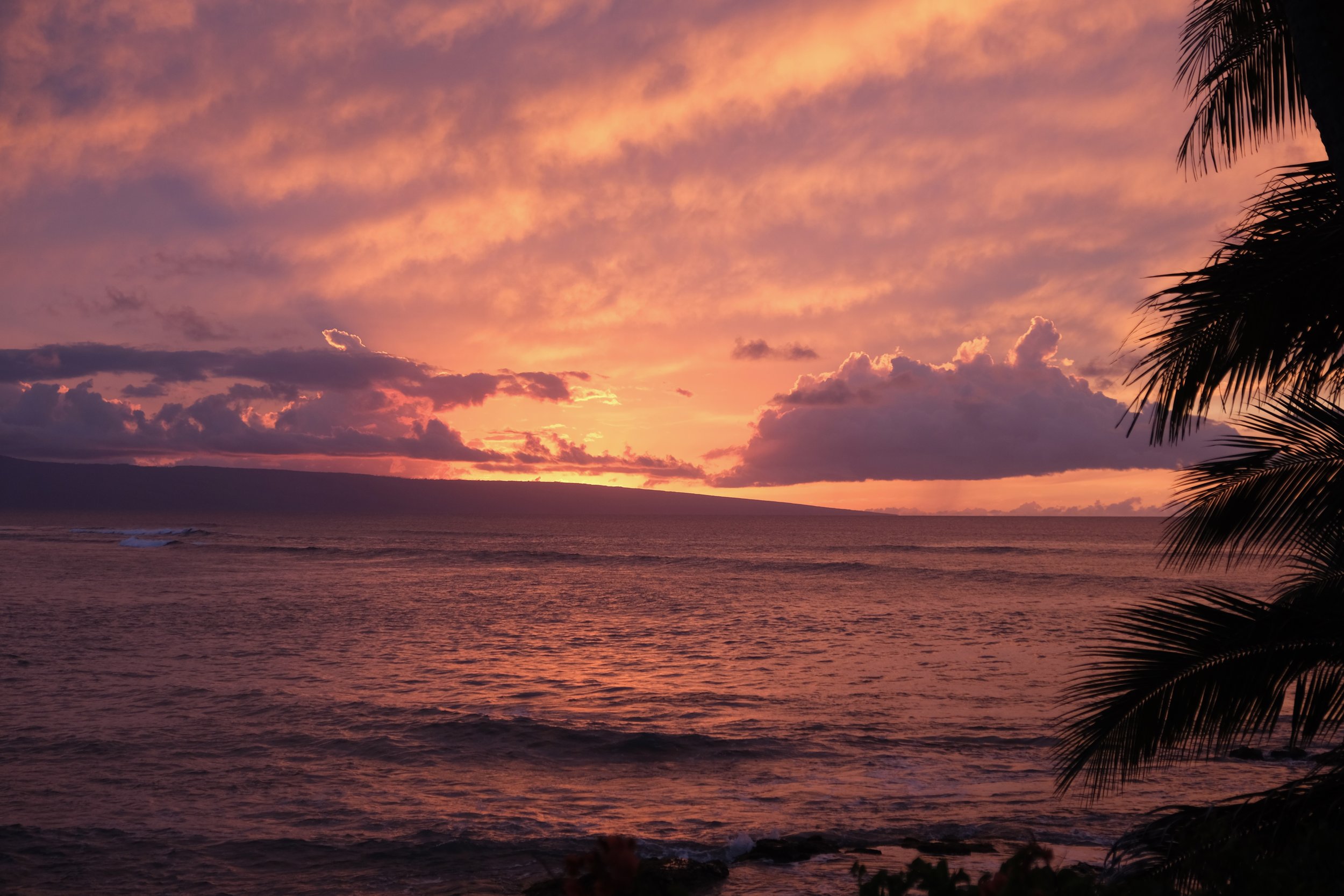A very pink sunset in Napili