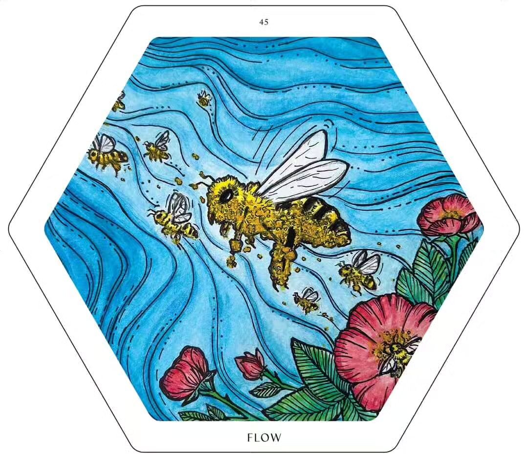 💫✨💫 Lesson from the Hive ✨💫✨

Embrace the journey of abundance with the Flow card. It is a vibrant reminder to let the energy of prosperity freely move through our lives. It symbolizes the importance of aligning with the universe's natural rhythm 