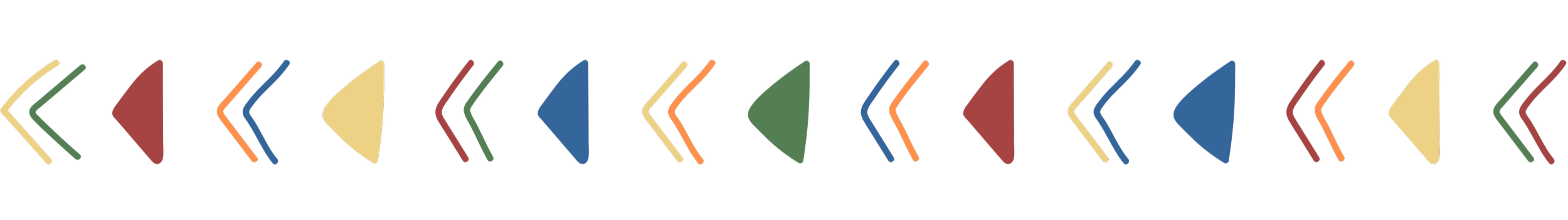 Decorative pattern of colorful lines and triangles in green, yellow, red, blue, and orange on a black background.