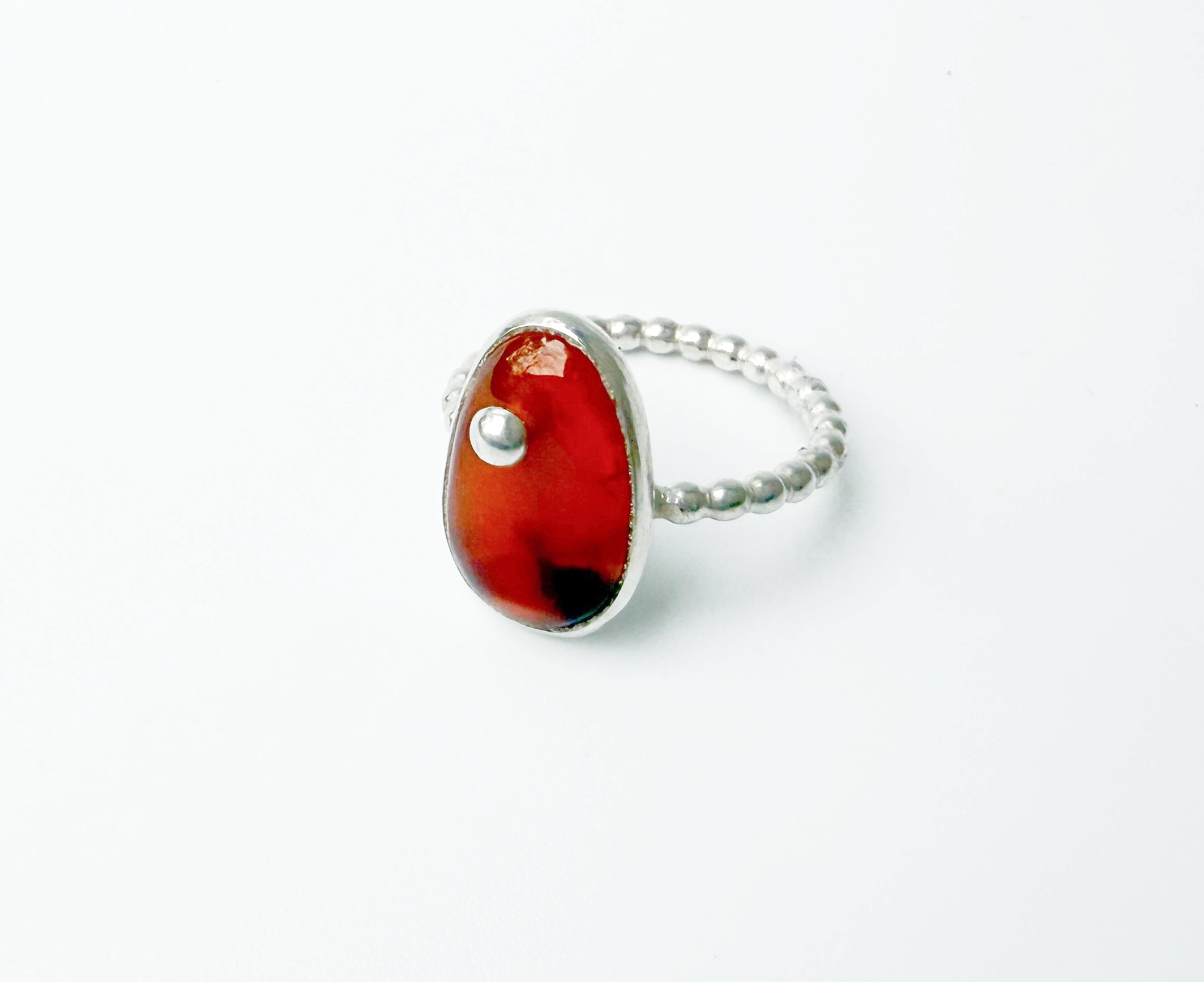 Sterling Silver Agate Ring
