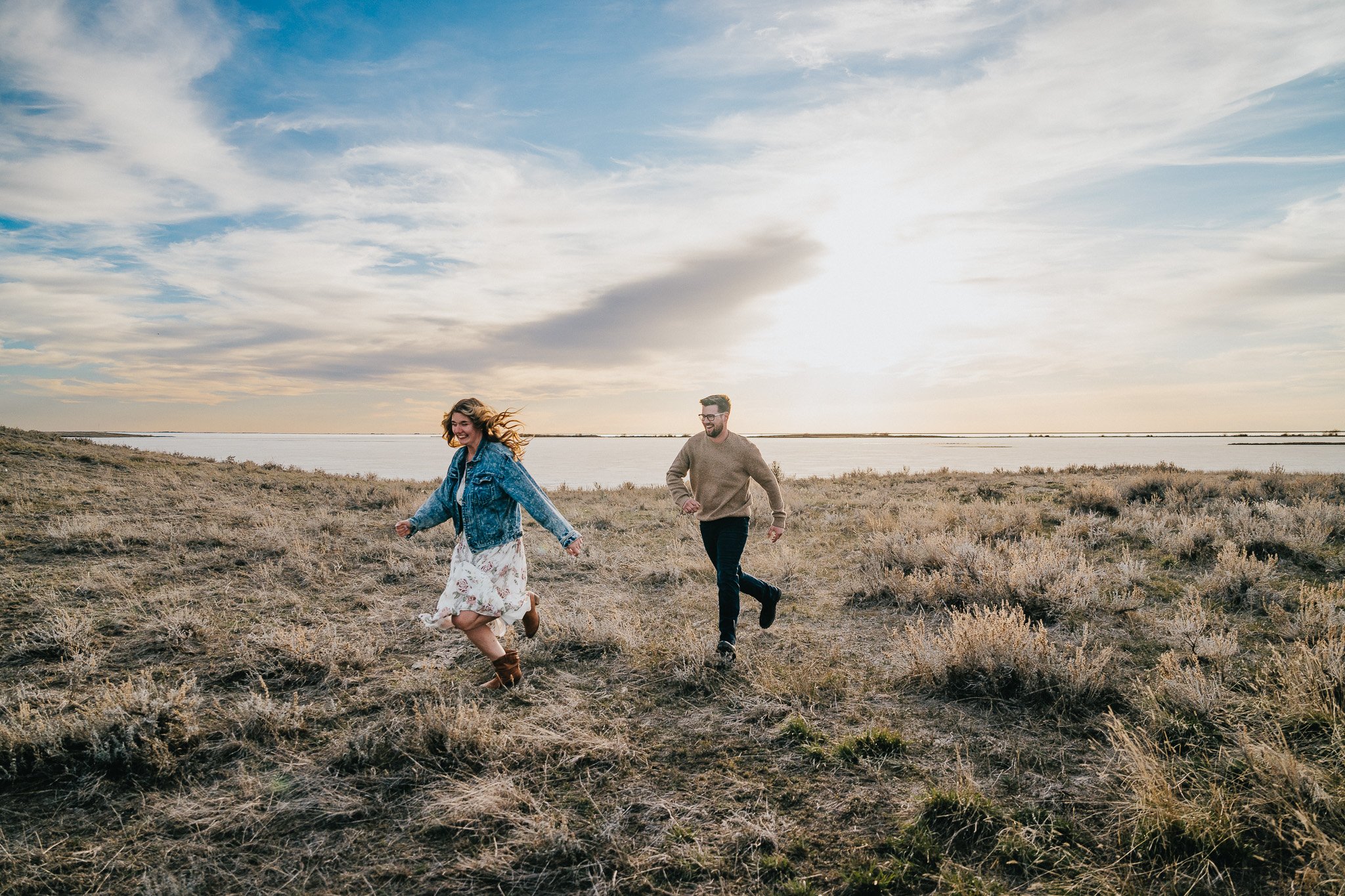 Rowan + Coltan’s Playful Sunset Engagement Session at Lake Newell near Brooks, Alberta-240414-034.jpg