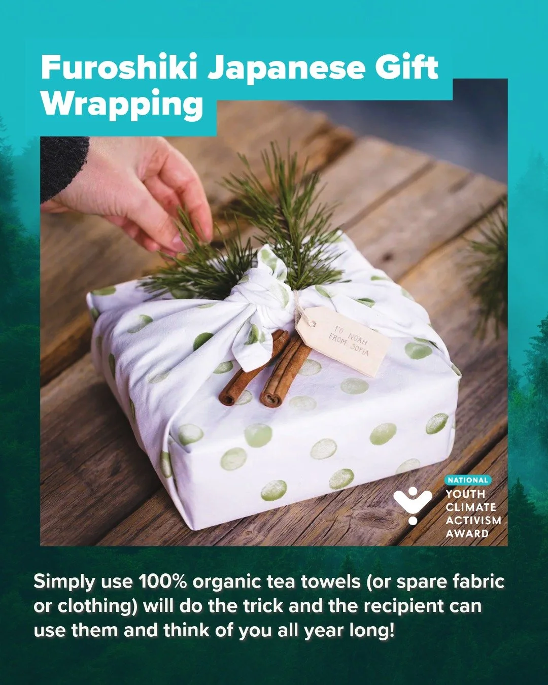 This is such a nice thing to do!
And while we're on the subject....

Let's Normalize:
 ✳️ Secondhand gifts.
 ✳️ Handmade gifts.
 ✳️ Consumable gifts.
 ✳️ Experience gifts.
 ✳️ Buying LOCAL.

#EcoFriendlyWrapping #Furoshiki #SustainableGifting #GreenH