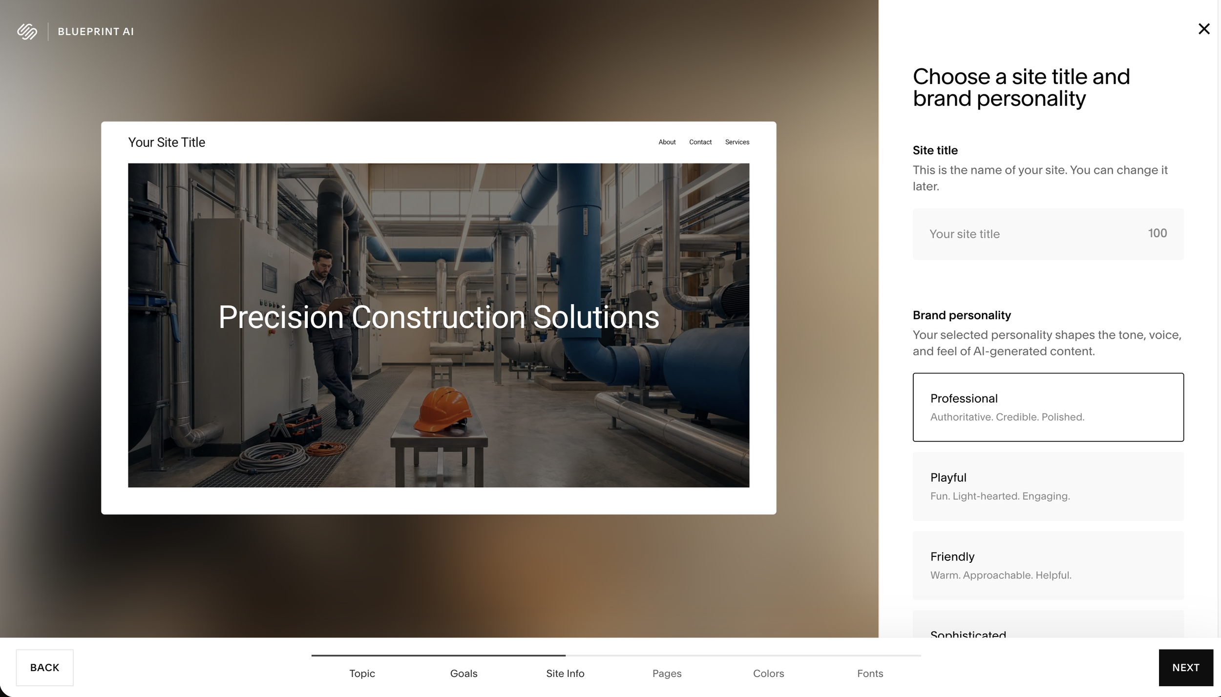 Squarespace's AI Website Builder