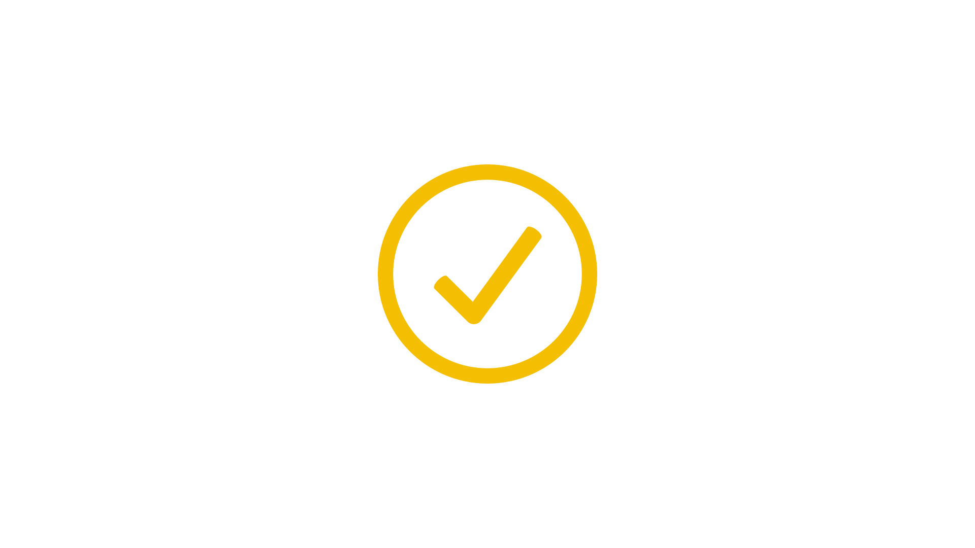Yellow Checkmark in a circle