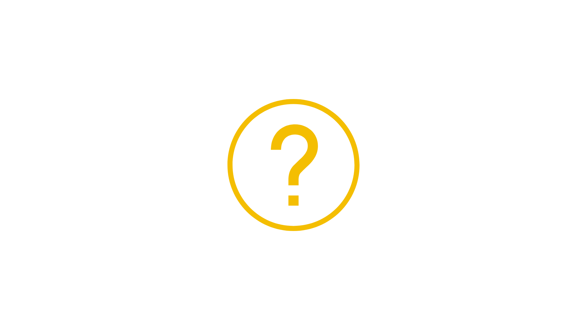 Yellow question mark in a circle
