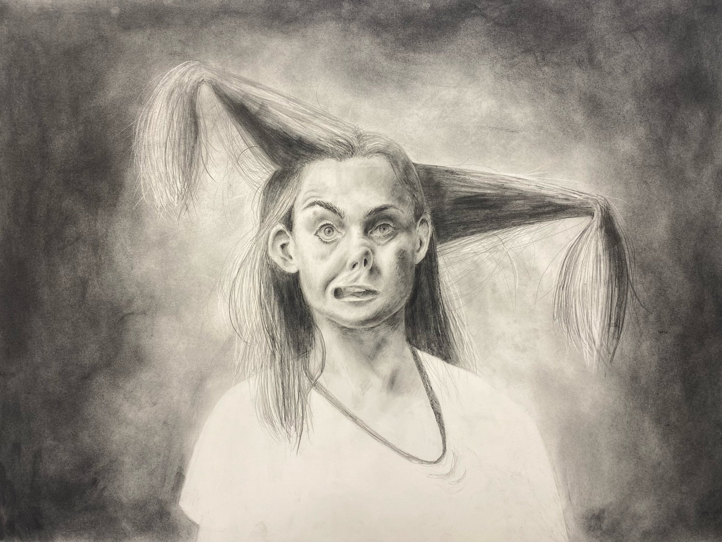 Distortion, Graphite on Stonehenge paper, 2023